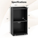 Rolling Podium Stand with 2 Shelves and Lockable Wheels by LJGDeals