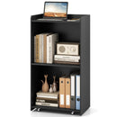 Rolling Podium Stand with 2 Shelves and Lockable Wheels by LJGDeals