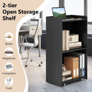 Rolling Podium Stand with 2 Shelves and Lockable Wheels by LJGDeals