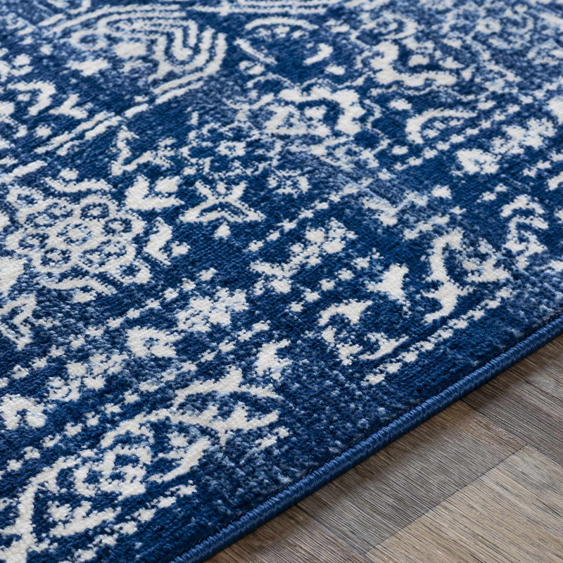 Michie Dark Blue Area Rug