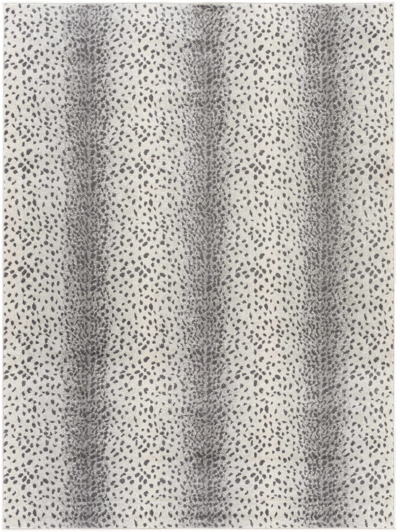 Pointblank Gray Leopard Print Rug