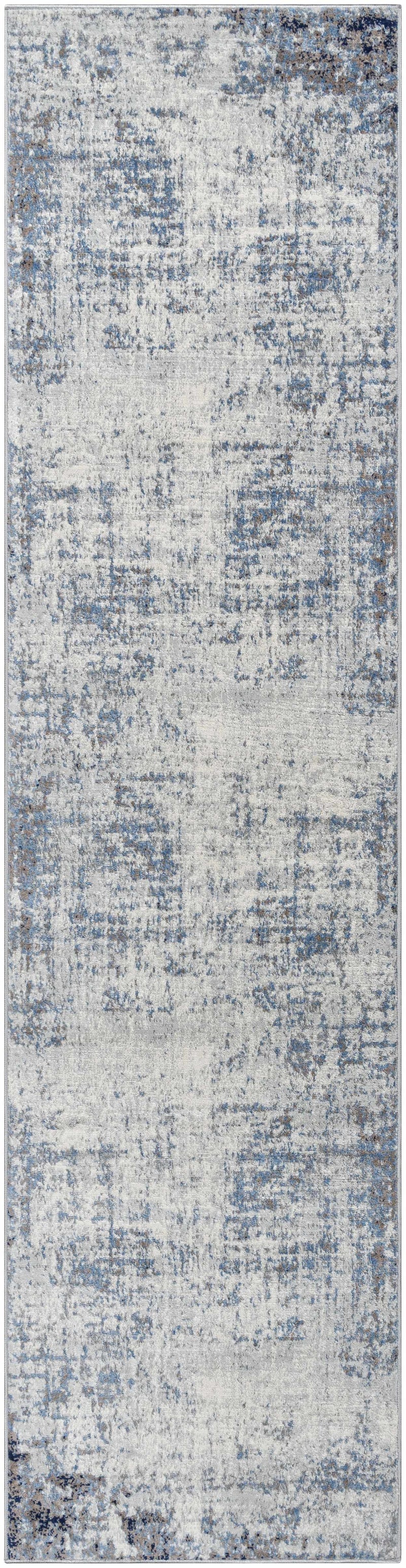 Texanna Abstract Blue/Gray Area Rug