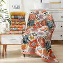 Romantic beige & black floral cotton bath towel bathroom decor by Decorbites