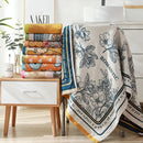 Romantic beige & black floral cotton bath towel bathroom decor by Decorbites