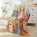 Romantic beige & black floral cotton bath towel bathroom decor by Decorbites