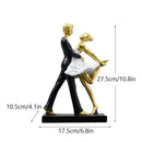 GobekUsa Dancing Couple Sculpture: Romantic Wedding Engagement Figurine for Living Room Bedroom