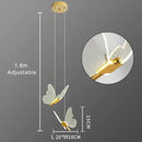 GobekUsa Butterfly LED Chandelier for Duplex Villa Living Room Romantic Wedding Decor