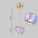 GobekUsa Butterfly LED Chandelier for Duplex Villa Living Room Romantic Wedding Decor