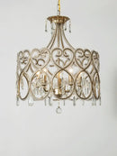 GobekUsa Crystal Heart Ceiling Light - Romantic Princess Bedroom Chandelier