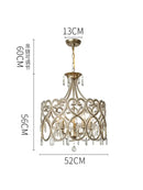 GobekUsa Crystal Heart Ceiling Light - Romantic Princess Bedroom Chandelier