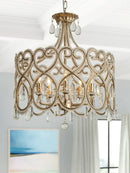 GobekUsa Crystal Heart Ceiling Light - Romantic Princess Bedroom Chandelier