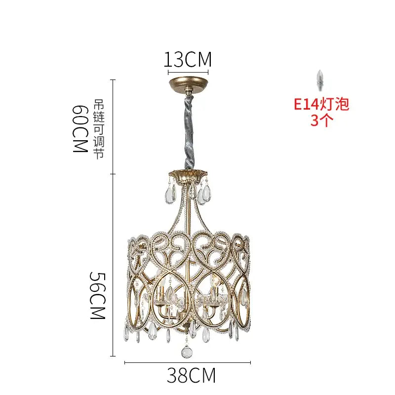 GobekUsa Crystal Heart Ceiling Light - Romantic Princess Bedroom Chandelier, photo 8 of 9