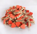Romantic heart shape wood clips multi color bedroom decor by Decorbites
