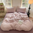 GobekUsa Cotton Flower Print Bedding Set - Romantic High-Density Comforter for Adults