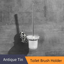 GobekUsa Bathroom Hardware Set: Toilet Paper Holder, Towel Bar, Brush Holder - Mountable Romantic Design