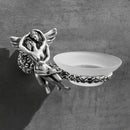 GobekUsa Bathroom Hardware Set: Toilet Paper Holder, Towel Bar, Brush Holder - Mountable Romantic Design