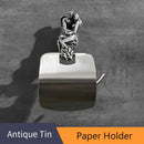 GobekUsa Bathroom Hardware Set: Toilet Paper Holder, Towel Bar, Brush Holder - Mountable Romantic Design
