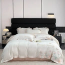 GobekUsa Embroidered Flowers Butterfly Bedding Set - 4Pcs