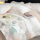 GobekUsa Embroidered Flowers Butterfly Bedding Set - 4Pcs