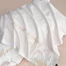 GobekUsa Embroidered Flowers Butterfly Bedding Set - 4Pcs