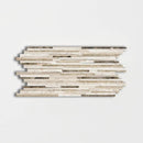Geneve Dark, Rome Dark Blend Polished Bamboo Marble Mosaics 6x12
