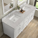 James Martin Lorelai 72" Double Bathroom Vanity, Bright White