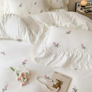 GobekUsa Rose Embroidered Duvet Set - Princess Style
