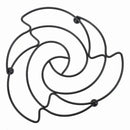 Rose flower iron pan pot mat black & rose gold kitchen coasters by Decorbites