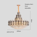GobekUsa Dimmable Crystal Chandelier Lighting for Living Room