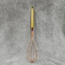 Rose gold & brass steel egg beater whisk set kitchen accessories by Decorbites