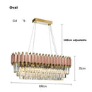 GobekUsa E14 LED Crystal Stainless Steel Rose Gold Pendant Lights