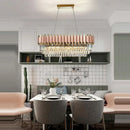 GobekUsa E14 LED Crystal Stainless Steel Rose Gold Pendant Lights