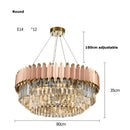 GobekUsa E14 LED Crystal Stainless Steel Rose Gold Pendant Lights