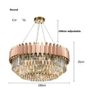 GobekUsa E14 LED Crystal Stainless Steel Rose Gold Pendant Lights