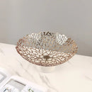 GobekUsa Coral Disc Pedestal | Metal Tray Marble Base Fruit Plate Gold Compote