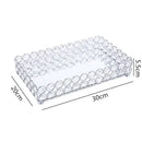 GobekUsa Crystal Glass Mirror Tray Cosmetic Jewelry Organizer Shelf Storage