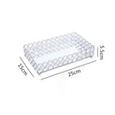 GobekUsa Crystal Glass Mirror Tray Cosmetic Jewelry Organizer Shelf Storage