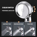 Rose gold high pressure shower head with filter for bathroom by Decorbites