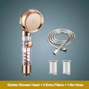 Rose gold high pressure shower head with filter for bathroom by Decorbites