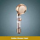 Rose gold high pressure shower head with filter for bathroom by Decorbites
