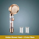 Rose gold high pressure shower head with filter for bathroom by Decorbites