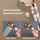 Rose gold high pressure shower head with filter for bathroom by Decorbites