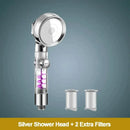 Rose gold high pressure shower head with filter for bathroom by Decorbites