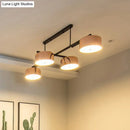 GobekUsa Rose Gold Metal 4-Light Pendant Island Fixture for Minimalist Dining Room