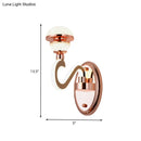 GobekUsa Rose Gold Metal Urn Wall Sconce with Twisted LED Arm – Contemporary Lighting Fixture
