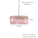 GobekUsa 2025 Pink Glass Chandelier: Classic Kitchen & Living Room Lighting