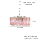 GobekUsa 2025 Pink Glass Chandelier: Classic Kitchen & Living Room Lighting