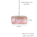 GobekUsa 2025 Pink Glass Chandelier: Classic Kitchen & Living Room Lighting