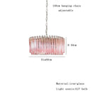 GobekUsa 2025 Pink Glass Chandelier: Classic Kitchen & Living Room Lighting