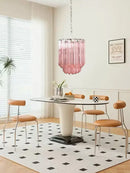 GobekUsa 2025 Pink Glass Chandelier: Classic Kitchen & Living Room Lighting
